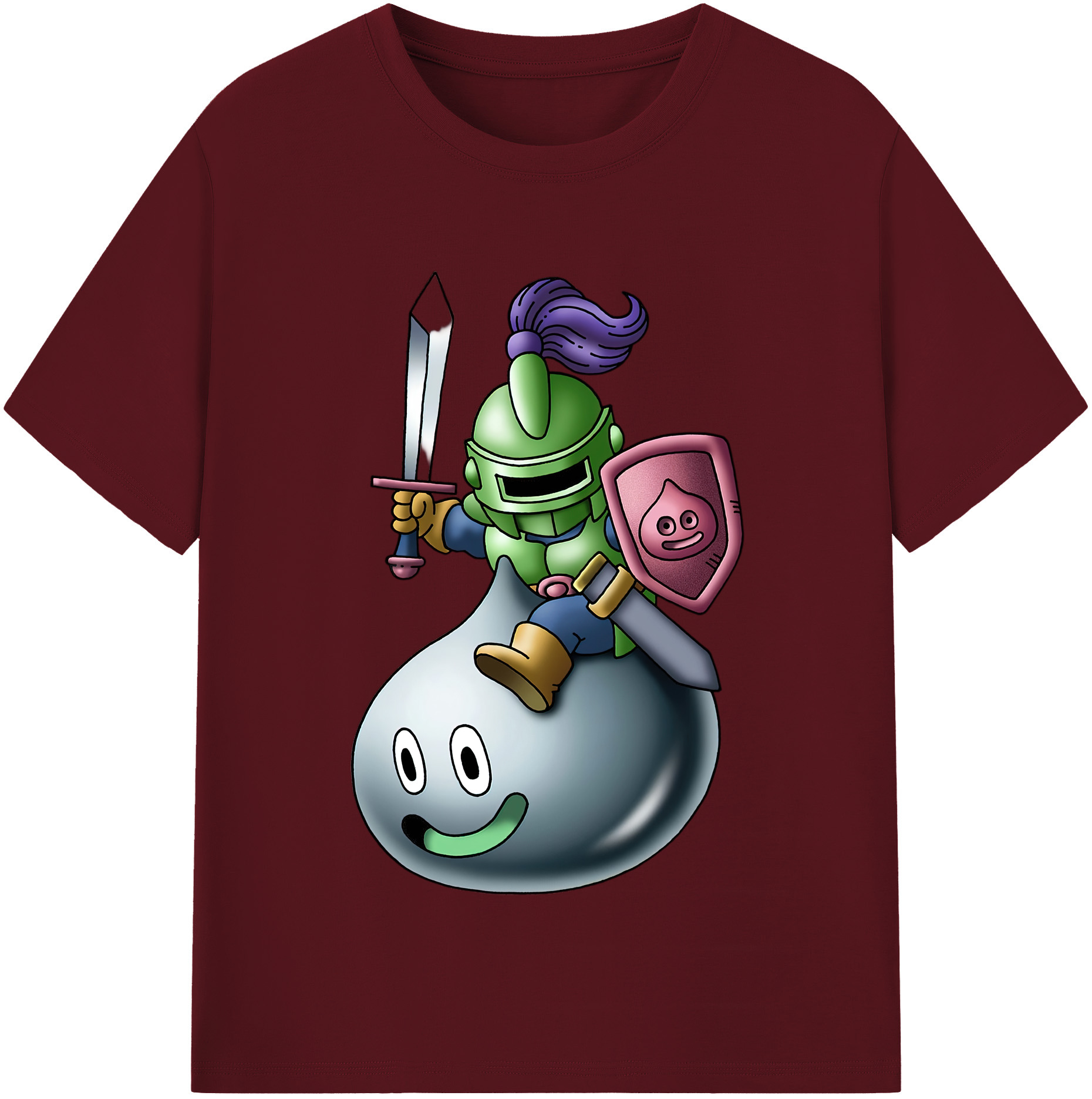 （画像用） ドラゴンクエスト Doragon Kuesuto Dragon Quest 綿100％半袖Tシャツ（フロントプリント）